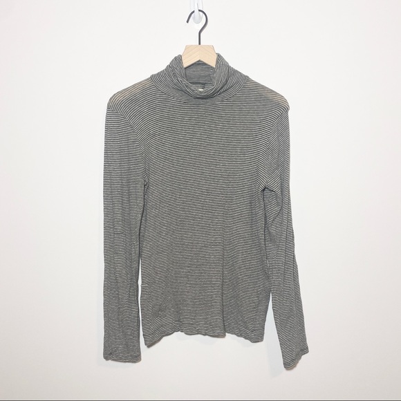 Madewell Slim Turtleneck Top in Stripe M - Picture 2 of 6